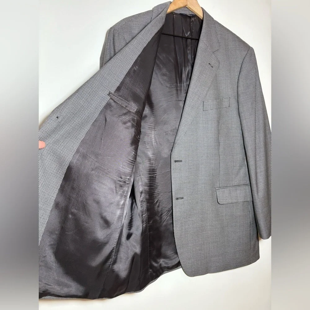 Brooks Brothers 346 Men's Gray Harringtone Wool Blazer Sport Coat 44R Jacket
